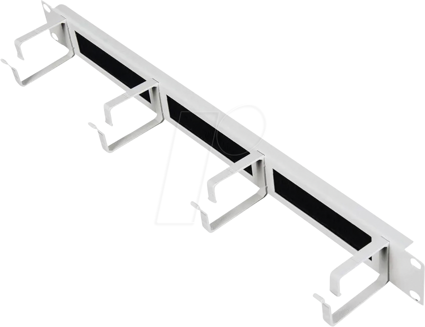 7630049602656 - 26210262 - 19 Rangierpanel 1 HE mit Bürstenleiste grau