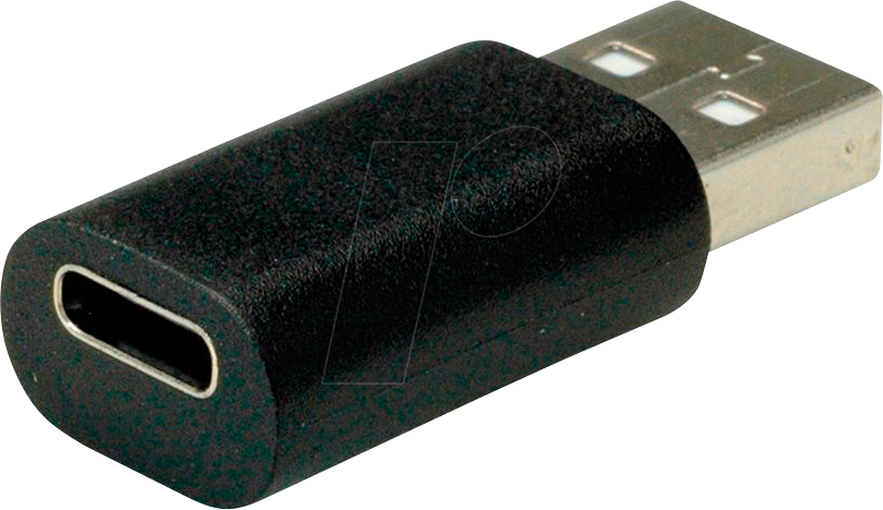 7630049611283 - VALUE - USB-Adapter - USB-C (W) umkehrbar zu USB (M) - USB 20 - Schwarz