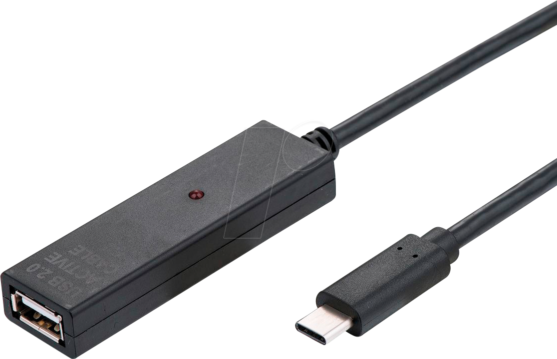 7630049611344 - aktive USB 20 Kabelverlängerung mit Repeater USB Typ C Stecker auf USB Typ A Buchse schwarz 20 m 7630049611344 - aktive USB 20 Kabelverlängerung mit Repeater USB Typ C Stecker auf USB Typ A Buchse schwarz 20 m
