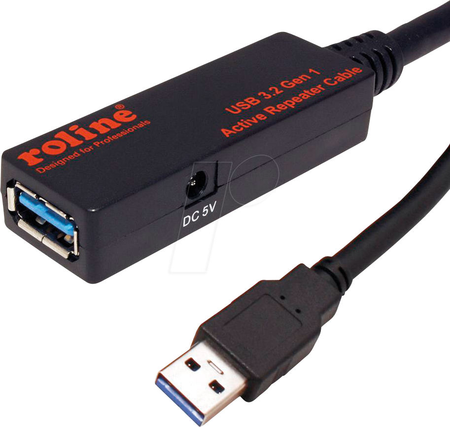 7630049617858 - Roline USB-Kabel USB 32 Gen1 (USB 30   USB 31 Gen1) USB-A Stecker USB-A Buchse 1500 m Schwarz 12041071