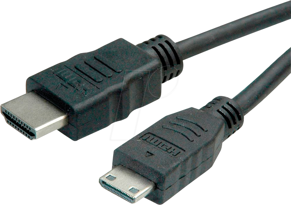 7630049619685 - Roline green HDMI Anschlusskabel HDMI-A Stecker HDMI-Mini-C Stecker 2 m Schwarz 11445580 Halogenfrei HDMI-Kabel