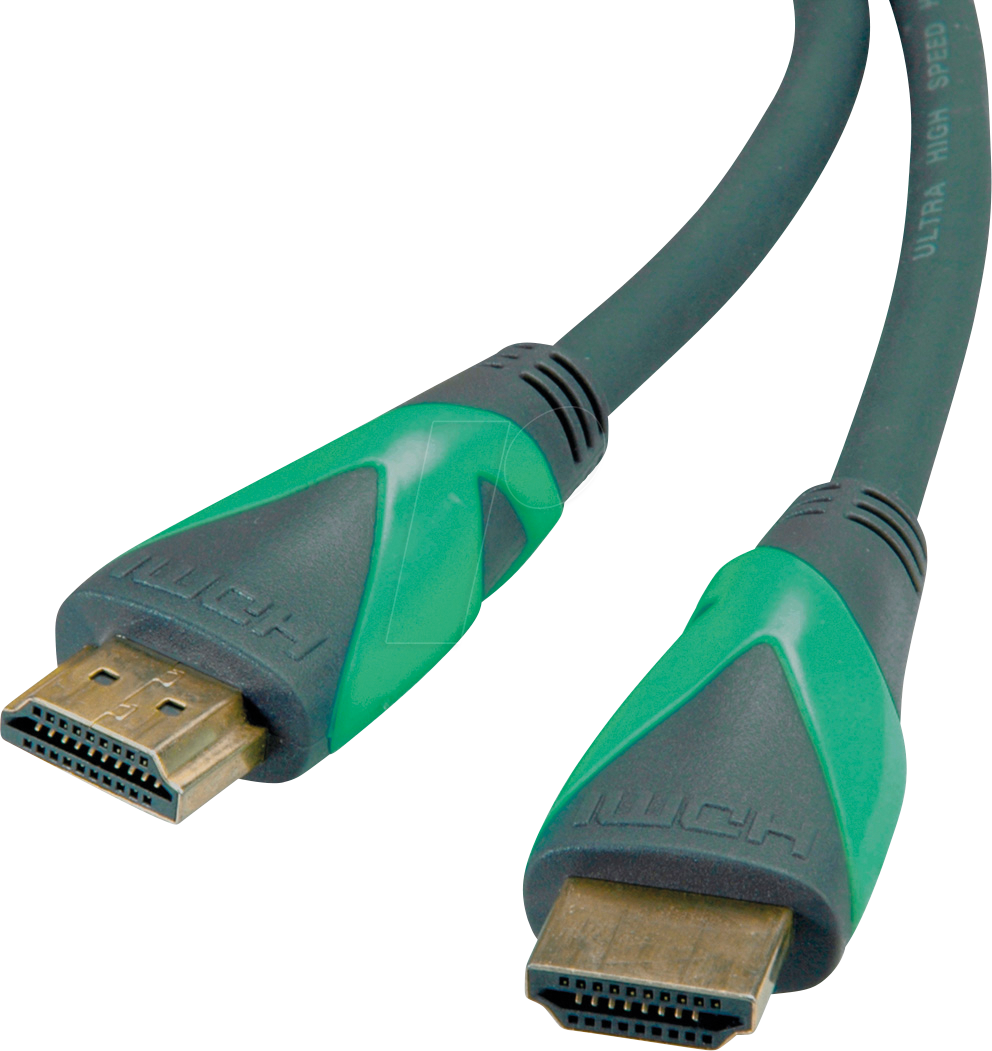 7630049621749 - Roline green HDMI Anschlusskabel HDMI-A Stecker HDMI-A Stecker 3 m Schwarz 11446012 Ultra HD (4k) HDMI mit Ethernet Halogenfrei TPE-Mantel HDMI-Kabel