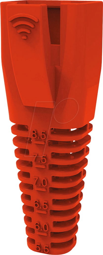 7630049624795 - 12011111 - Knickschutztülle für RJ45 rot 10 Stück