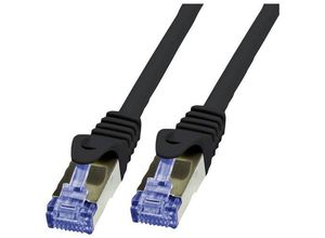 7630049627444 - 21990722 RJ45 Netzwerkkabel Patchkabel CAT 6a S FTP 50 m Schwarz 1 St