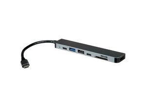 7630049628441 - Roline Notebook Dockingstation 12021122 Passend für Marke Universal integrierter Kartenleser USB-C® Power Delivery