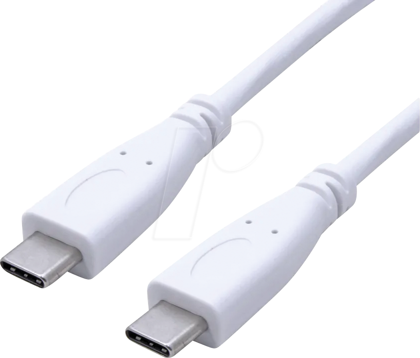7630049629165 - 11999056 - USB 10 Gb s Kabel C Stecker auf C Stecker 100W weiß 05 m