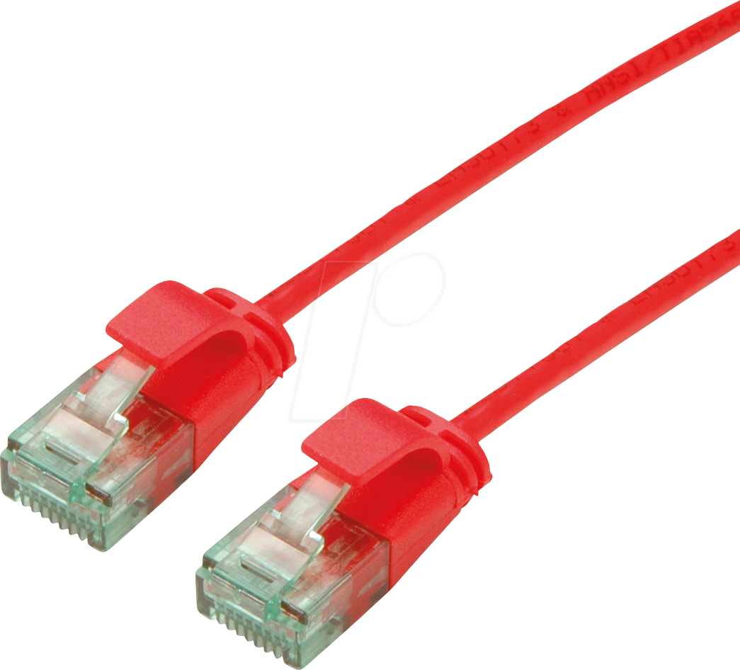 7630049629356 - ROLINE 21453410 - Patchkabel Cat6a (Class EA) UTP Slim rot 015 m