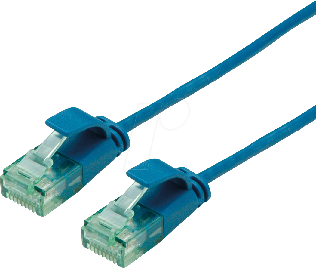 7630049629592 - ROLINE 21453440 - Patchkabel Cat6a (Class EA) UTP Slim blau 015 m