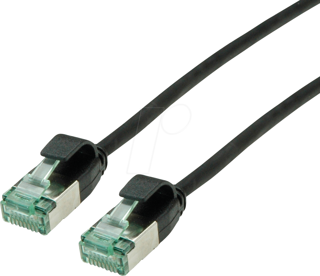 7630049630253 - ROLINE 21453352 - Patchkabel Cat6a (Class EA) U FTP Slim schwarz 05 m