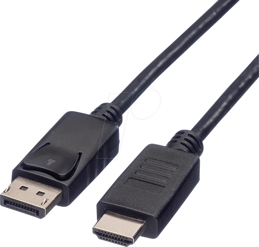 7630049632363 - ROLINE 11455781 - DisplayPort Kabel 1080p 60Hz schwarz 2 m