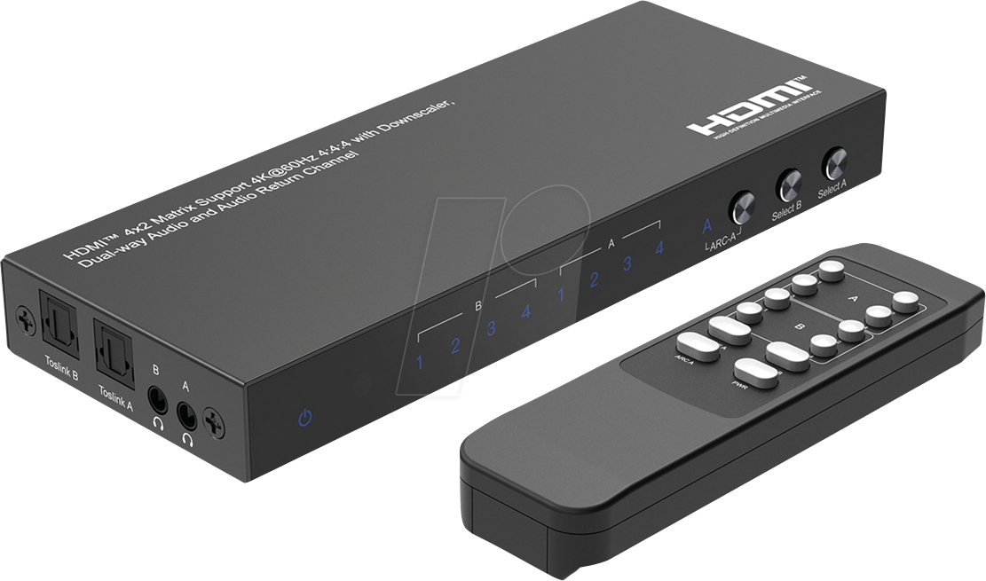 7630049633346 - 14993591 - 4x2 HDMI Matrix Switch 4K