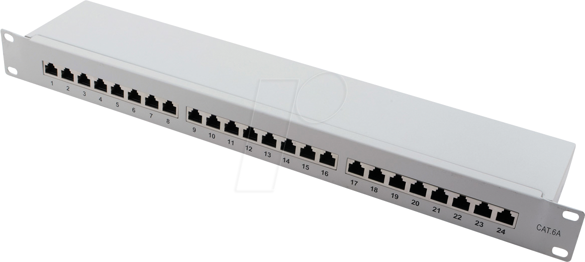 7630049633575 - 26990365 - 19-Patchpanel Cat6a 24-Port geschirmt grau 7630049633575 - 26990365 - 19-Patchpanel Cat6a 24-Port geschirmt grau