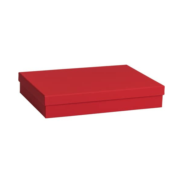 7630050846360 - 4 x Geschenkkarton One Colour - 33 x 24 x 6 cm rot