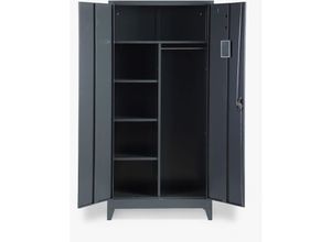 7630377902527 - Office24 - Vesuvio Büroschrank 2 Türen 90x40 H180 Metall Aktenschrank mit Schloss