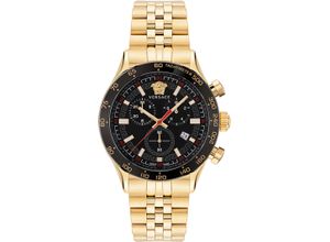 7630615104591 - Chronograph VERSACE HELLENYIUM CHRONO VE2U00622 Armbanduhren goldfarben Herren Quarzuhren Quarzuhr Armbanduhr Herrenuhr Saphirglas Stoppfunktion Swiss Made