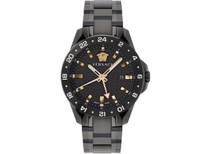 7630615105260 - Quarzuhr VERSACE SPORT TECH GMT VE2W00622 Armbanduhren schwarz Herren Quarzuhren Armbanduhr Herrenuhr Saphirglas Datum Swiss Made Leuchtzeiger