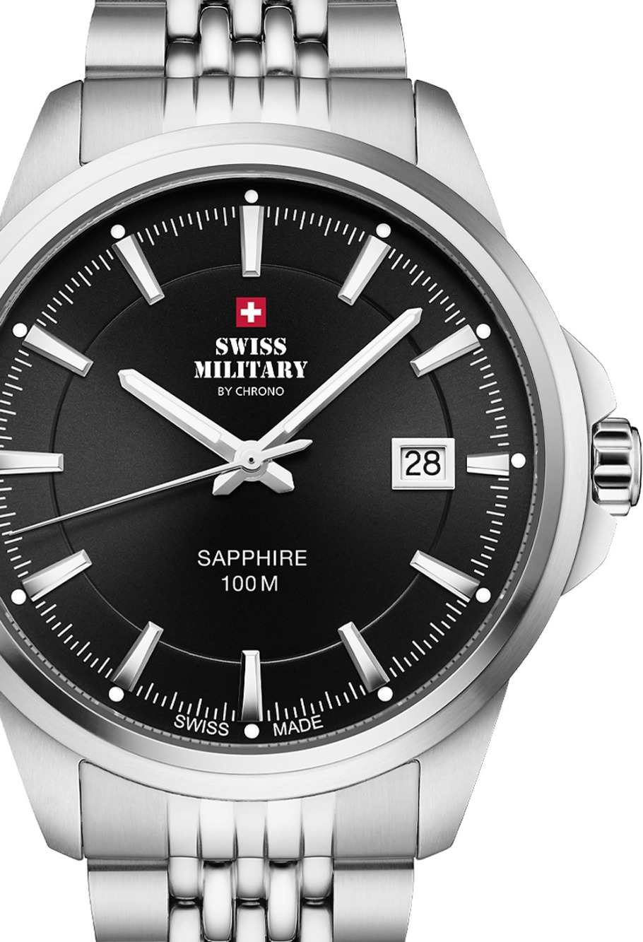 7630701200084 - Swiss Military SM3410401 Herrenuhr Klassik Saphirglas 40mm 10ATM