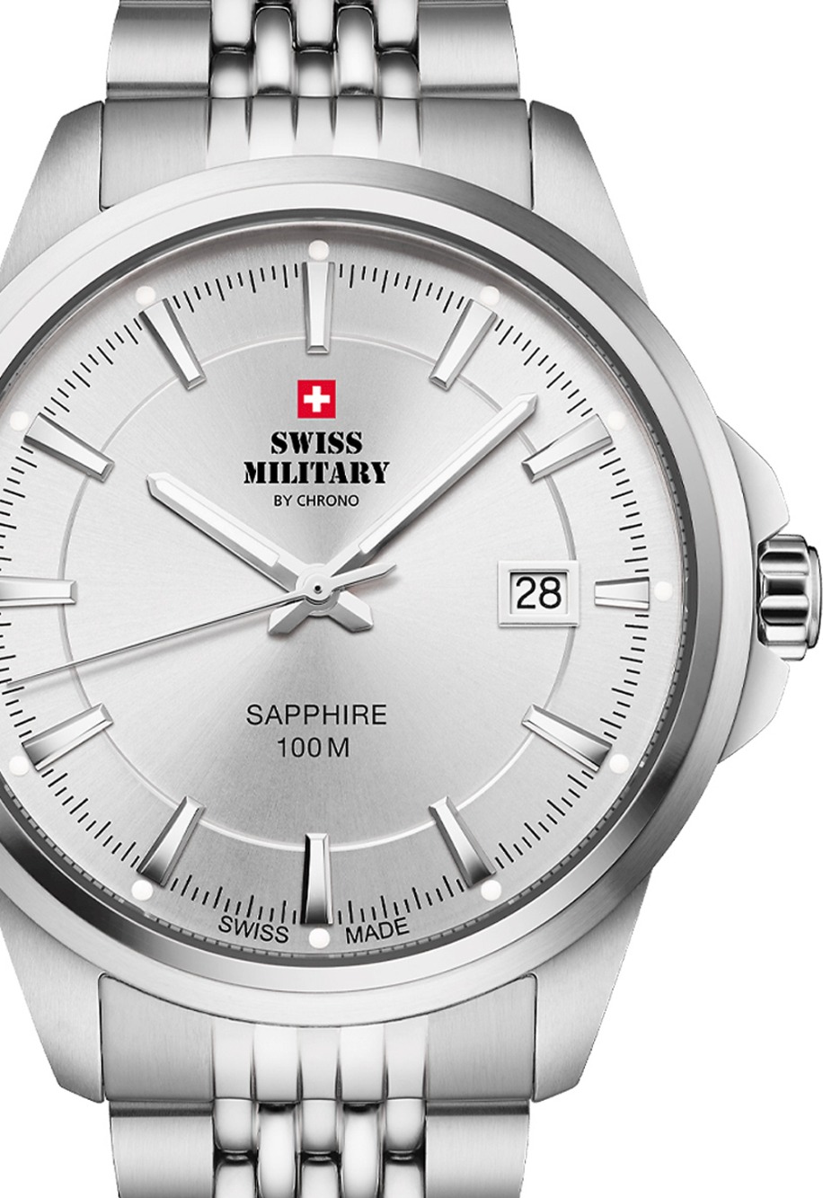 7630701200091 - Swiss Military SM3410402 Herrenuhr Klassik Saphirglas 40mm 10ATM