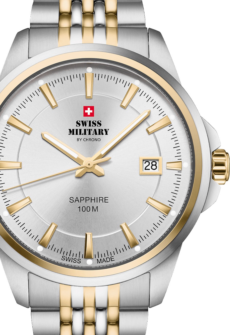 7630701200114 - Swiss Military SM3410404 Herrenuhr Klassik Saphirglas 40mm 10ATM