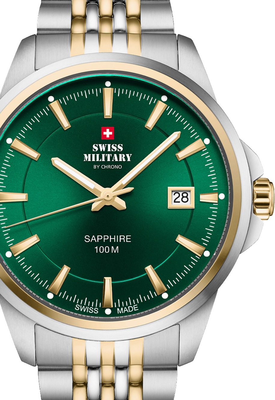 7630701200138 - Swiss Military SM3410406 Herrenuhr Klassik Saphirglas 40mm 10ATM