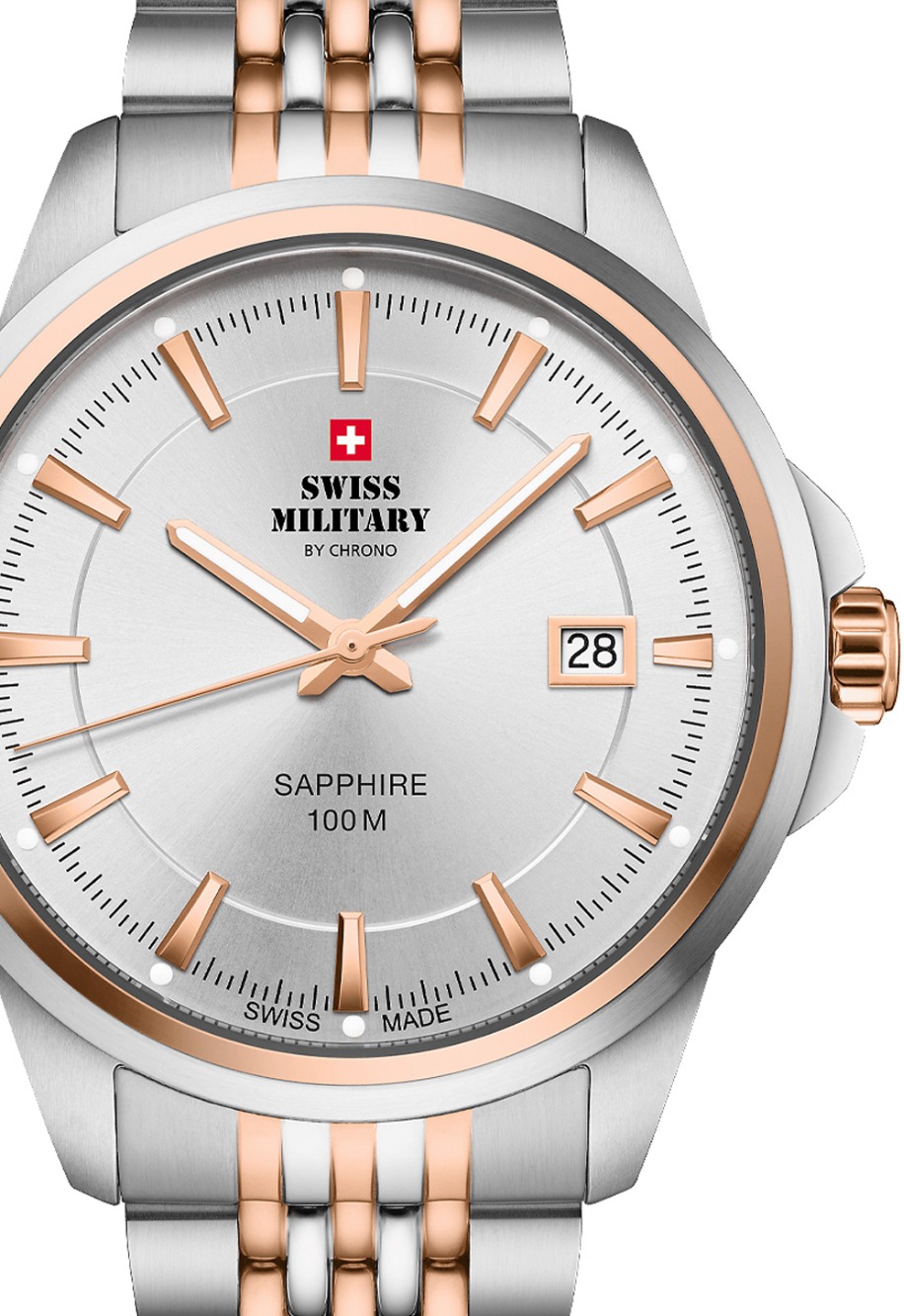 7630701200145 - Swiss Military SM3410407 Herrenuhr Klassik Saphirglas 40mm 10ATM