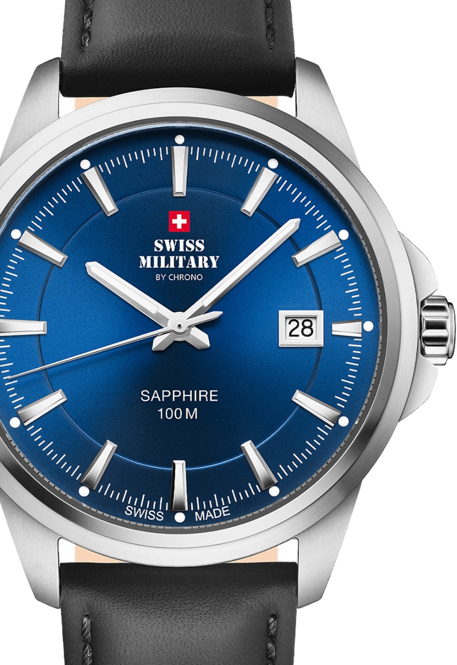 7630701200176 - Swiss Military SM3410410 Herrenuhr Klassik Saphirglas 40mm 10ATM