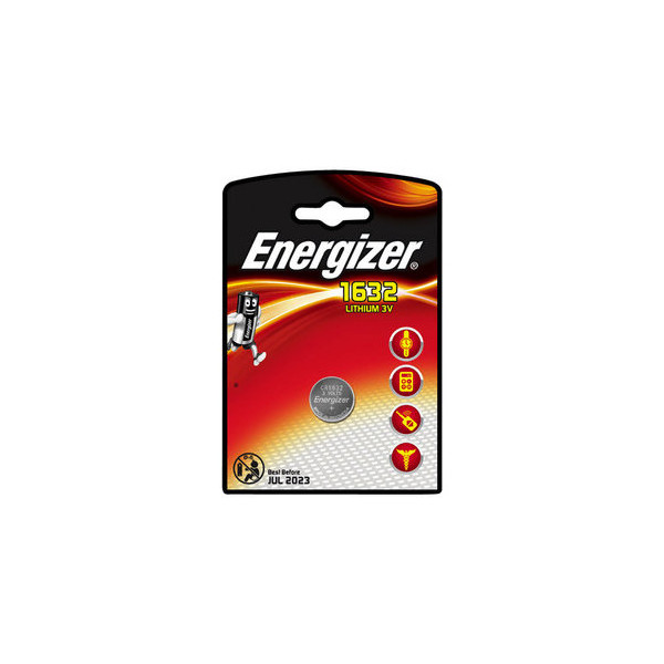 7638900411553 - En 1X1632 - Lithium-Knopfzelle 3 v 130 mAh 16x32 mm 1er-Pack (E300164000) - Energizer