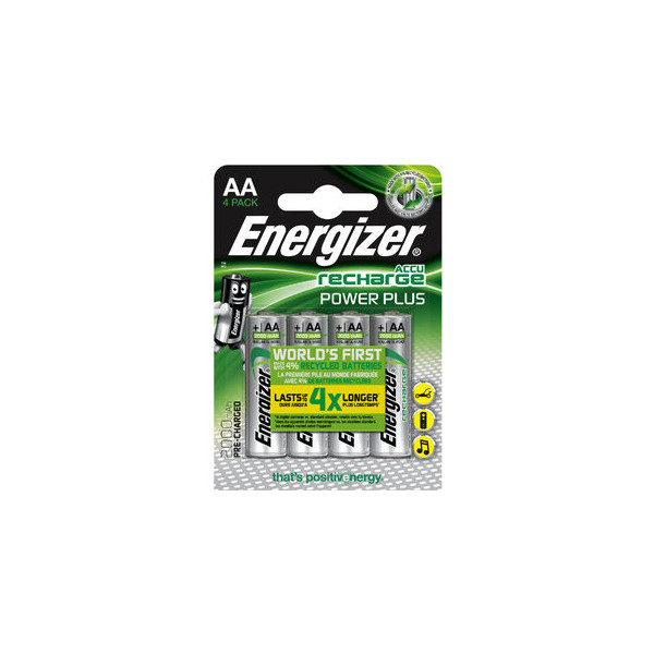 7638900417012 - Accu Recharge Power Plus 2000 aa BP4 Nickel Metall-Hydrid 2000mAh 12V (E300626700) (E300626700) - Energizer