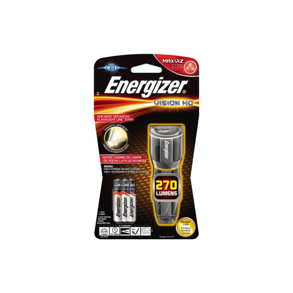7638900419580 - En visionhd - LED-Taschenlampe 270 lm silber 3x aaa (Micro) (E300691003) - Energizer 7638900419580 - En visionhd - LED-Taschenlampe 270 lm silber 3x aaa (Micro) (E300691003) - Energizer
