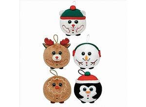 7640111372578 - TY 85cm XMas Rentier Lebkuchen Pinguin Eisbär Schneemann Anhänger