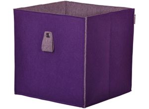 7640136841622 - Atlanta - Filzbox Aufbewahrungsbox Regaleinsatz 34x34x34cm faltbar Purple