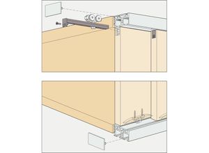 7640143766574 - Regal - c 26 hm is - Schiebetürbeschlag Innenfront 1 Tür - Hawa