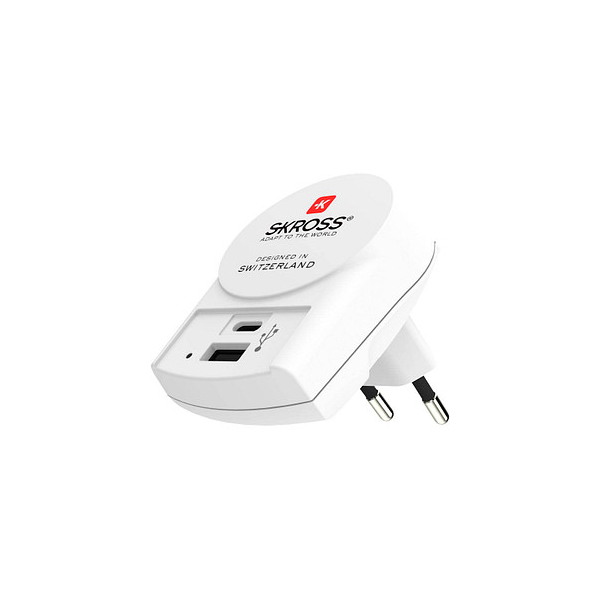 7640166323075 - Euro USB Charger (AC) Ladeadapter weiß 27 Watt 7640166323075 SKROSS