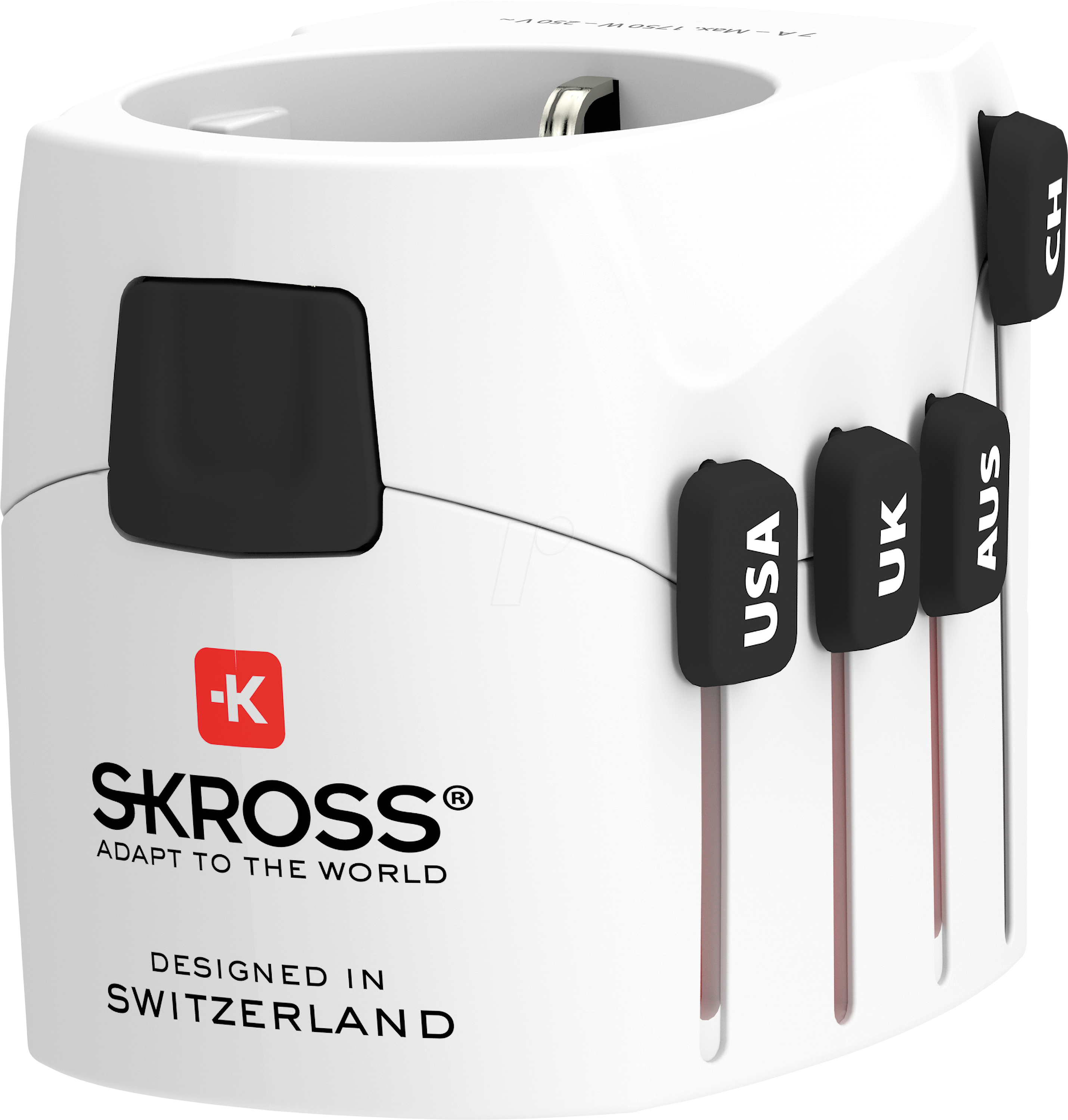 7640166323518 - SKROSS Reisestecker Pro (7A) Weiß