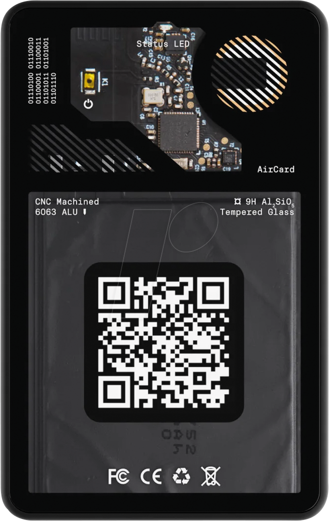 7640170469882 - RS AIRCARD - Smart Tag Card AirCard mit digitaler Visitenkarte