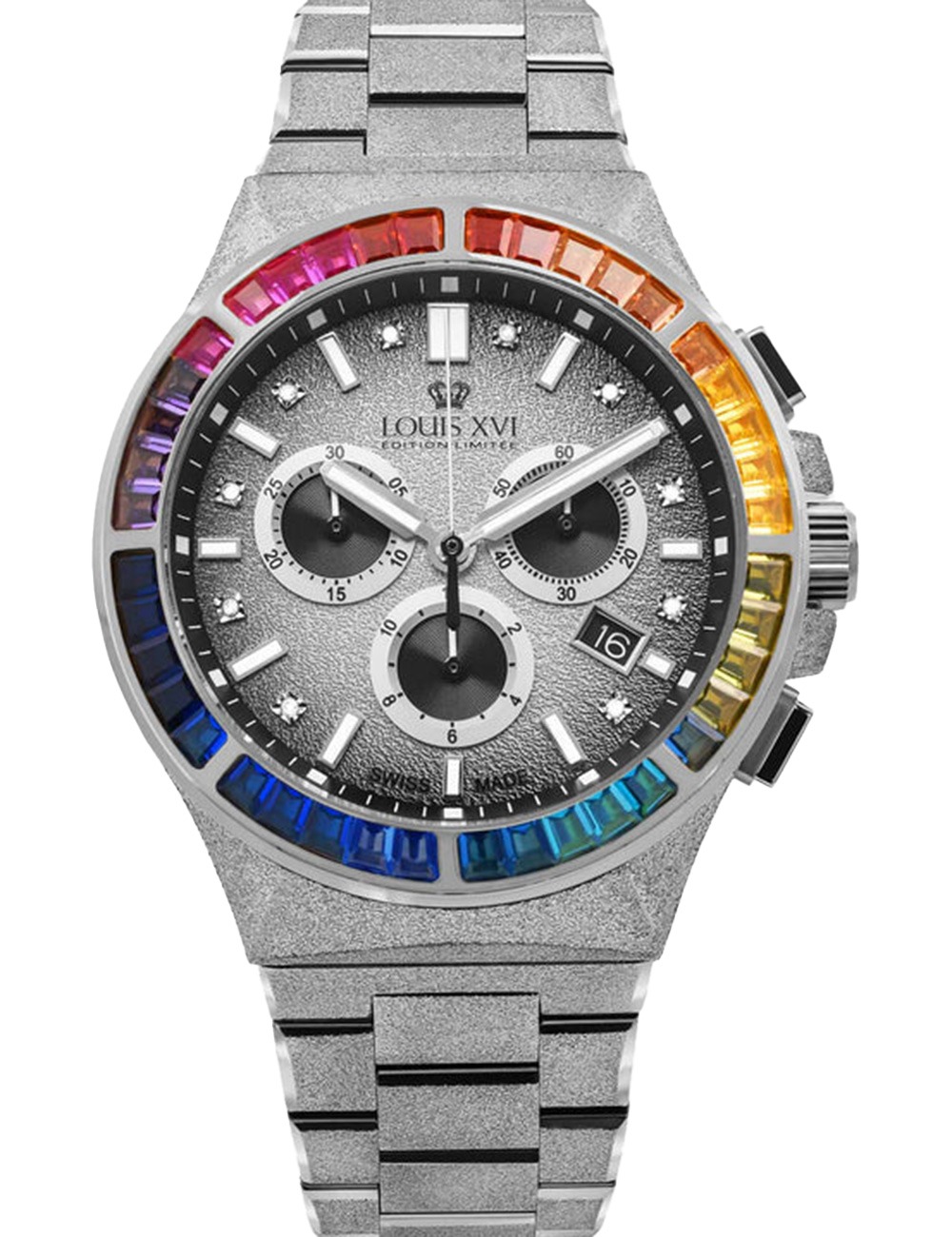 7640172148136 - Louis XVI LXVI1219 Herrenuhr Le Monarque Rainbow Chrono Limited 42mm 10ATM