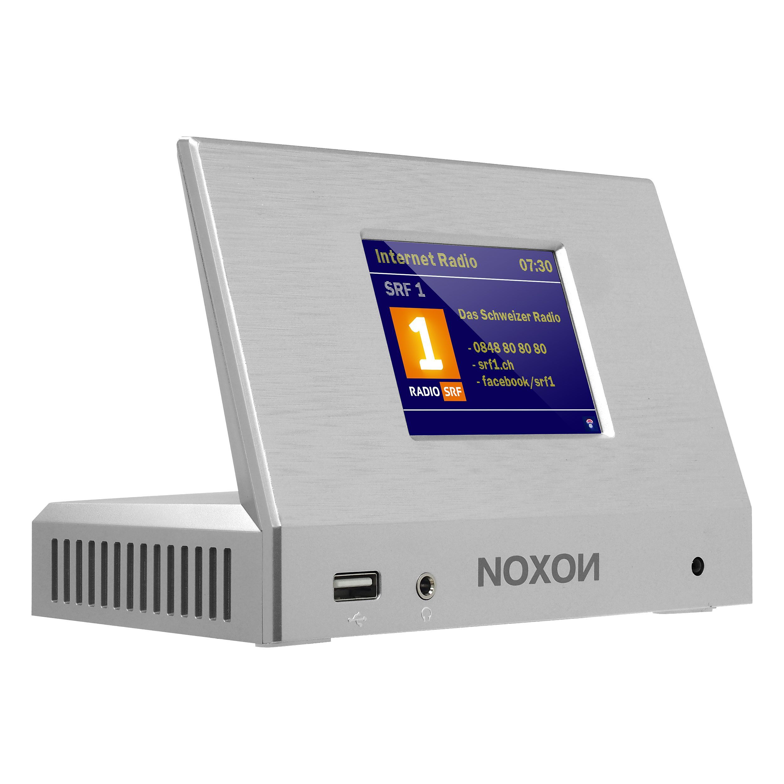 7640172480021 - Noxon A120 silber - Audio Adapter DAB+ UKW &  Internet-Radio Spotify Bluetooth USB App