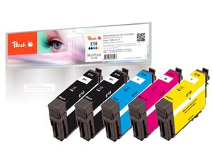 7640173434597 - E18 5 Druckerpatronen (2*bk c m y) ersetzt Epson No 18 C13T18064010 für zB Epson Expression Home XP -100 Epson Expression Home XP -102 (wiederaufbereitet)