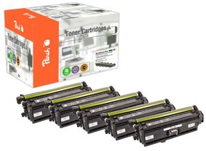 7640173438489 - H508X 5 Tonermodule XL (2*bk c m y) ersetzt HP No 508X CF360X*2 CF361X CF362X CF363X für zB HP Color LaserJet Enterprise Flow MFP M 577 c (wiederaufbereitet)