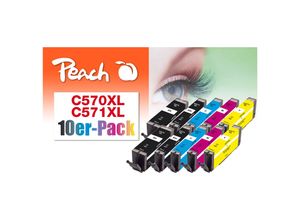 7640182386962 - C570 XL 10 Druckerpatronen XL (2*bk bkph c m y) ersetzt Canon PGI-570XL CLI-571XL für zB Canon Pixma TS 5050 Canon Pixma TS 6050 (wiederaufbereitet)