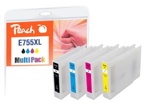 7640182387372 - E754 755 756 XL 4 Druckerpatronen XL (bk c m y) ersetzt Epson T755XL für zB Epson WorkForce Pro WF -6530 MFP Epson WorkForce Pro WF -8090 (wiederaufbereitet)