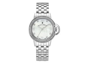 7640338951150 - Damen Armbanduhr Edelstahl Zirkonia 21cm Quarzwerk Mineralglas