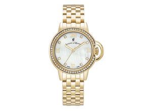 7640338951181 - Damen Armbanduhr Grace Edelstahl gold platiert Quartz Perlmutt JWL02508