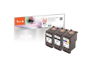 7640366810740 - C575 XL 3 Druckköpfe XL (2*bk col) ersetzt Canon PG-575XL CL-576XL für zB Canon Pixma TS 3700 Canon Pixma TR 4755 i Canon Pixma TS 3750 i (wiederaufbereitet)