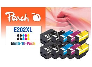 7640460544343 - E202 XL 10 Druckerpatronen XL (2*bk 2*bkph c m y) ersetzt Epson No 202XL T02G1*2 T02H1 T02H2 T02H3 T02H4 (wiederaufbereitet)