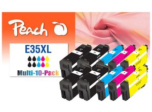 7640460544350 - E35 XL 10 Druckerpatronen XL (4*bk 2*c m y) ersetzt Epson No 35XL T3591*4 T3592*2 T3593*2 T3594*2 für zB Epson WorkForce Pro WF -4720 DWF (wiederaufbereitet)