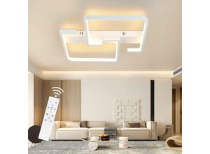 7661577723056 - ZMH - Deckenlampe led Deckenleuchte Wohnzimmer Dimmbar mit Fernbedienung 46W 60CM Wohnzimmerlampe aus Metall Modern Design Schlafzimmerlampe für