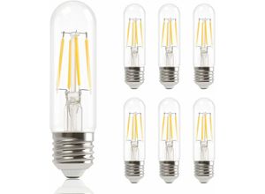 7661577725722 - E27 led Warmweiss Glühbirnen Vintage - T30 led Leuchtmittel Lampe E27 Birnen 4W 2700K Energiesparlampe Light Bulbs Retro Edison Glühlampen Filament