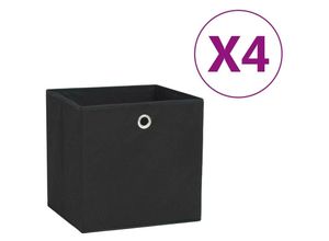 7683597960112 - Aufbewahrungsboxen 4 Stk VliesstoYQvidaXL 28x28x28 cm Schwarz YQvidaXL325187DE