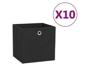 7683597960129 - Aufbewahrungsboxen 10 Stk VliesstoYQvidaXL 28x28x28 cm Schwarz YQvidaXL325189DE